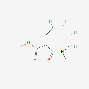 molecular formula C10H13NO3 B14542856 methyl (5Z,7Z)-1-methyl-2-oxo-3,4-dihydroazocine-3-carboxylate CAS No. 61856-34-6