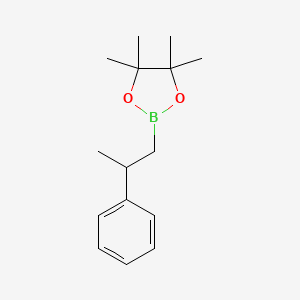 molecular formula C15H23BO2 B1454286 4,4,5,5-Tetramethyl-2-(2-phenylpropyl)-1,3,2-dioxaborolane CAS No. 280559-30-0