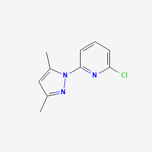 molecular formula C10H10ClN3 B1454287 2-Chloro-6-(3,5-dimethyl-1H-pyrazol-1-yl)pyridine CAS No. 1150164-94-5