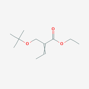 molecular formula C11H20O3 B14542870 Ethyl 2-(tert-butoxymethyl)but-2-enoate CAS No. 62097-07-8