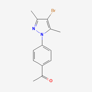 molecular formula C13H13BrN2O B1454288 1-(4-Acetylphenyl)-4-bromo-3,5-dimethylpyrazole CAS No. 1187385-98-3
