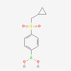 molecular formula C10H13BO4S B1454290 4-(环丙基甲磺酰)苯硼酸 CAS No. 1175560-85-6