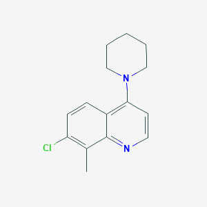 molecular formula C15H17ClN2 B1454292 7-Chloro-8-methyl-4-(piperidin-1-YL)quinoline CAS No. 1072944-74-1
