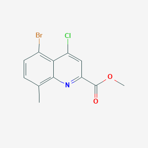 molecular formula C12H9BrClNO2 B1454296 Methyl 5-bromo-4-chloro-8-methylquinoline-2-carboxylate CAS No. 1133115-60-2
