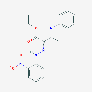 Ethyl (3E)-2-[2-(2-nitrophenyl)hydrazinylidene]-3-(phenylimino)butanoate