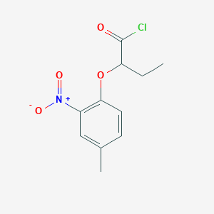 molecular formula C11H12ClNO4 B1454299 2-(4-Methyl-2-nitrophenoxy)butanoyl chloride CAS No. 1160257-46-4