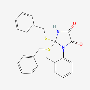 2,2-Bis(benzylsulfanyl)-1-(2-methylphenyl)imidazolidine-4,5-dione