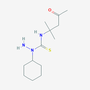 1-Cyclohexyl-N-(2-methyl-4-oxopentan-2-yl)hydrazine-1-carbothioamide