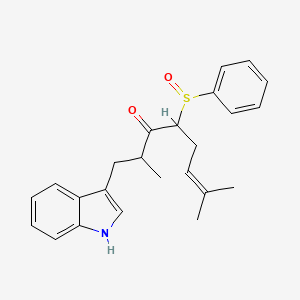 4-(Benzenesulfinyl)-1-(1H-indol-3-yl)-2,7-dimethyloct-6-en-3-one