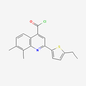 2-(5-Ethyl-2-thienyl)-7,8-dimethylquinoline-4-carbonyl chloride