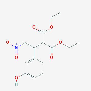 Propanedioic acid, [1-(3-hydroxyphenyl)-2-nitroethyl]-, diethyl ester