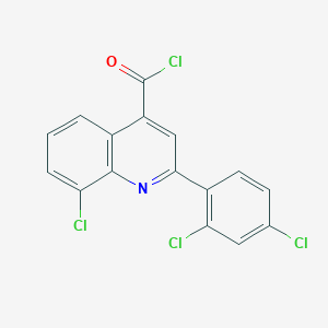 molecular formula C16H7Cl4NO B1454307 8-Chloro-2-(2,4-dichlorophenyl)quinoline-4-carbonyl chloride CAS No. 1160256-69-8