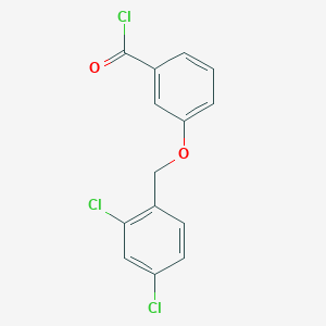molecular formula C14H9Cl3O2 B1454308 3-[(2,4-Dichlorobenzyl)oxy]benzoyl chloride CAS No. 1160260-37-6