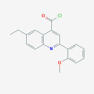 molecular formula C19H16ClNO2 B1454309 6-乙基-2-(2-甲氧基苯基)喹啉-4-酰氯 CAS No. 1160261-04-0