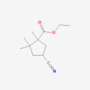 Ethyl 4-cyano-1,2,2-trimethylcyclopentane-1-carboxylate