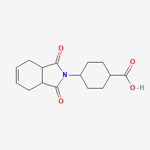 molecular formula C15H19NO4 B1454312 4-(1,3-dioxo-1,3,3a,4,7,7a-hexahydro-2H-isoindol-2-yl)cyclohexanecarboxylic acid CAS No. 1178856-80-8