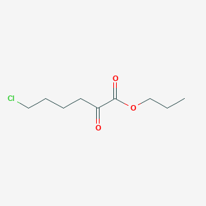 molecular formula C9H15ClO3 B14543139 Hexanoic acid, 6-chloro-2-oxo-, propyl ester CAS No. 62123-49-3