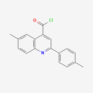 molecular formula C18H14ClNO B1454315 6-Methyl-2-(4-methylphenyl)quinoline-4-carbonyl chloride CAS No. 1160253-43-9