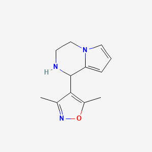 molecular formula C12H15N3O B1454318 1-(3,5-Dimethyl-4-isoxazolyl)-1,2,3,4-tetrahydropyrrolo[1,2-a]pyrazine CAS No. 1105193-07-4