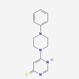 molecular formula C14H16N4S B1454323 6-(4-Phenylpiperazin-1-yl)pyrimidine-4-thiol CAS No. 1204296-91-2