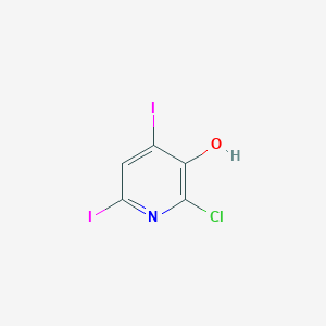 molecular formula C5H2ClI2NO B1454325 2-氯-4,6-二碘-3-吡啶醇 CAS No. 1171918-88-9