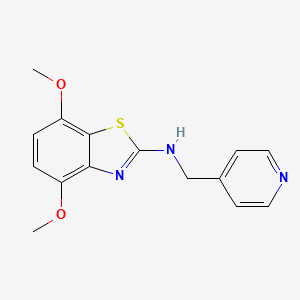 molecular formula C15H15N3O2S B1454326 4,7-dimethoxy-N-(pyridin-4-ylmethyl)benzo[d]thiazol-2-amine CAS No. 1204297-16-4