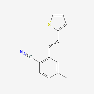 4-Methyl-2-[2-(thiophen-2-yl)ethenyl]benzonitrile