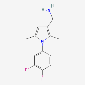 [1-(3,4-Difluorophenyl)-2,5-dimethylpyrrol-3-yl]methanamine
