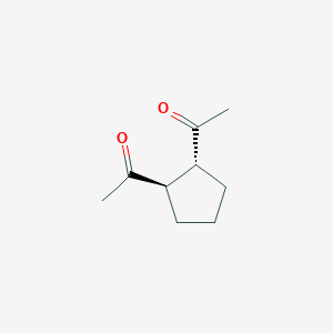 molecular formula C9H14O2 B145433 1-[(1R,2R)-2-acetylcyclopentyl]ethanone CAS No. 133116-25-3