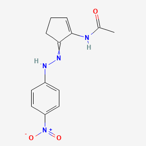 N-{5-[2-(4-Nitrophenyl)hydrazinylidene]cyclopent-1-en-1-yl}acetamide