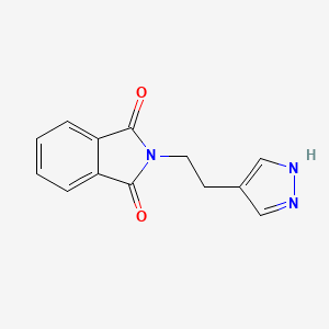 molecular formula C13H11N3O2 B1454339 2-[2-(1H-吡唑-4-基)乙基]-1H-异吲哚-1,3(2H)-二酮 CAS No. 1195687-62-7