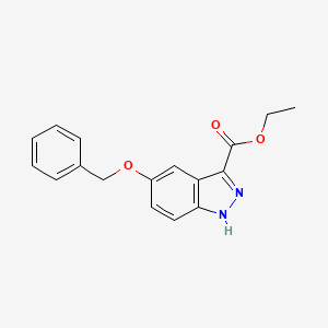 molecular formula C17H16N2O3 B1454341 Ethyl 5-(benzyloxy)-1H-indazole-3-carboxylate CAS No. 865887-17-8