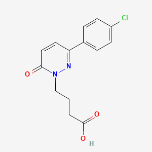 molecular formula C14H13ClN2O3 B1454345 4-[3-(4-chlorophenyl)-6-oxopyridazin-1(6H)-yl]butanoic acid CAS No. 1283109-65-8