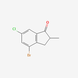 molecular formula C10H8BrClO B1454346 4-溴-6-氯-2-甲基茚满-1-酮 CAS No. 869063-68-3