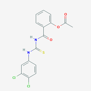 2-{[(3,4-Dichlorophenyl)carbamothioyl]carbamoyl}phenyl acetate