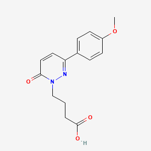 molecular formula C15H16N2O4 B1454349 4-[3-(4-methoxyphenyl)-6-oxopyridazin-1(6H)-yl]butanoic acid CAS No. 1283109-02-3