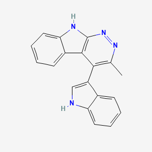 9H-Pyridazino[3,4-b]indole, 4-(1H-indol-3-yl)-3-methyl-