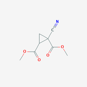 molecular formula C8H9NO4 B1454352 Dimethyl 1-cyanocyclopropane-1,2-dicarboxylate CAS No. 39822-24-7