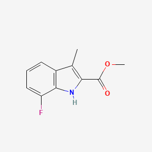 molecular formula C11H10FNO2 B1454353 methyl 7-fluoro-3-methyl-1H-indole-2-carboxylate CAS No. 1255147-47-7