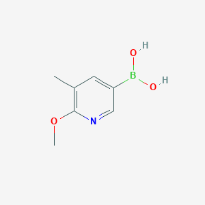 molecular formula C7H10BNO3 B1454356 2-Methoxy-3-methylpyridine-5-boronic acid CAS No. 1083168-99-3