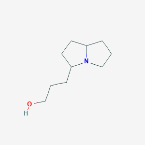 3-(Hexahydro-1H-pyrrolizin-3-YL)propan-1-OL