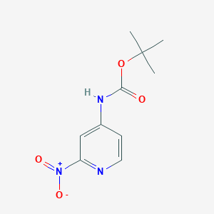 molecular formula C10H13N3O4 B1454357 叔丁基(2-硝基吡啶-4-基)氨基甲酸酯 CAS No. 1152428-55-1