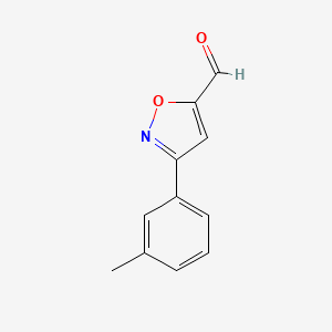 molecular formula C11H9NO2 B1454358 3-M-Tolyl-isoxazole-5-carbaldehyde CAS No. 885273-54-1