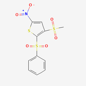 2-(Benzenesulfonyl)-3-(methanesulfonyl)-5-nitrothiophene