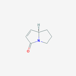 B145436 (8R)-5,6,7,8-tetrahydropyrrolizin-3-one CAS No. 126424-76-8