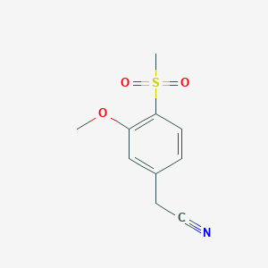 molecular formula C10H11NO3S B1454365 2-(4-Methanesulfonyl-3-methoxyphenyl)acetonitrile CAS No. 1269152-58-0