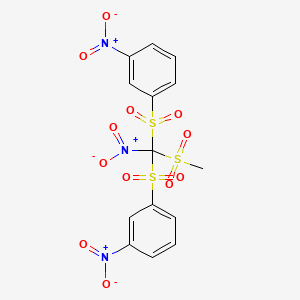 1,1'-{[(Methanesulfonyl)(nitro)methylene]disulfonyl}bis(3-nitrobenzene)