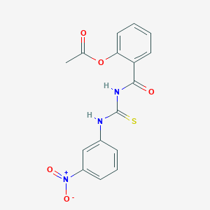 2-{[(3-Nitrophenyl)carbamothioyl]carbamoyl}phenyl acetate