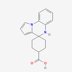 molecular formula C17H18N2O2 B1454371 5'H-Spiro[cyclohexane-1,4'-pyrrolo[1,2-a]quinoxaline]-4-carboxylic acid CAS No. 1242932-71-3