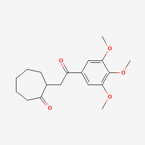 2-[2-Oxo-2-(3,4,5-trimethoxyphenyl)ethyl]cycloheptan-1-one